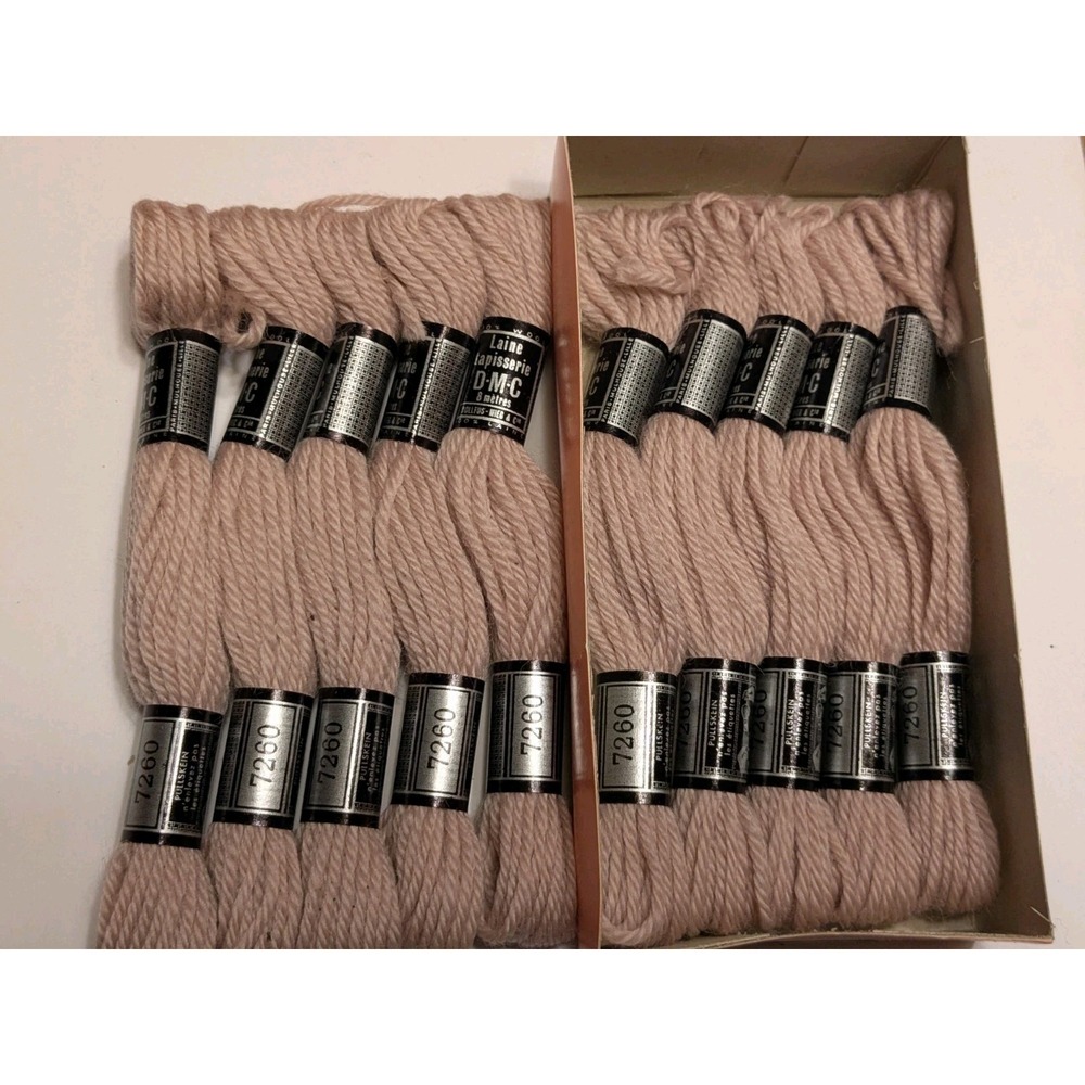 10 Skeins Laine Tapisserie DMC 100% Wool 8 Meters ea #7260 Very Light Antique Ma